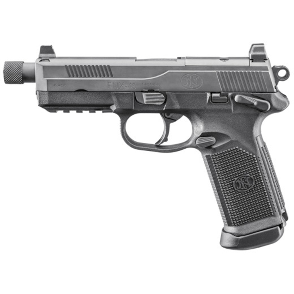 FN FNX-45T Tactical Pistol  45 ACP 5.3 in. Black w/Threaded Barrel 15 rd.