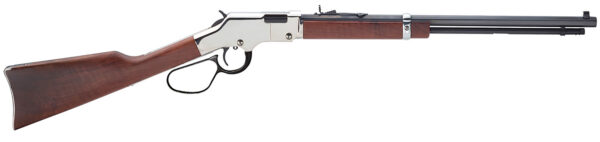 Henry H004SL Golden Boy Silver Large Loop Full Size 22 S/L/LR 20" Blued Octagon Barrel, Nickel-Plated Steel Drilled & Tapped Receiver, American Walnut Fixed Stock, Right Hand