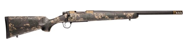 Christensen Arms 8010620100 Ridgeline FFT 300 WSM 3+1 20" Carbon Fiber/Threaded Barrel, Burnt Bronze Cerakote, Green with Black/Tan Accents Stock