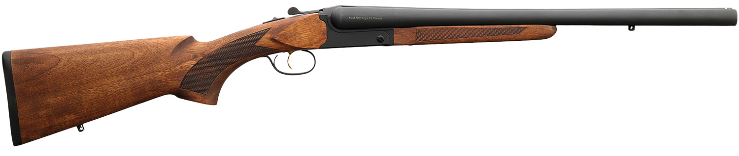 Charles Daly 930360 500 Field 12 Gauge Break Open 3" 2 20" Black Side By Side Barrel, Black Steel Receiver, Fixed Walnut Stock