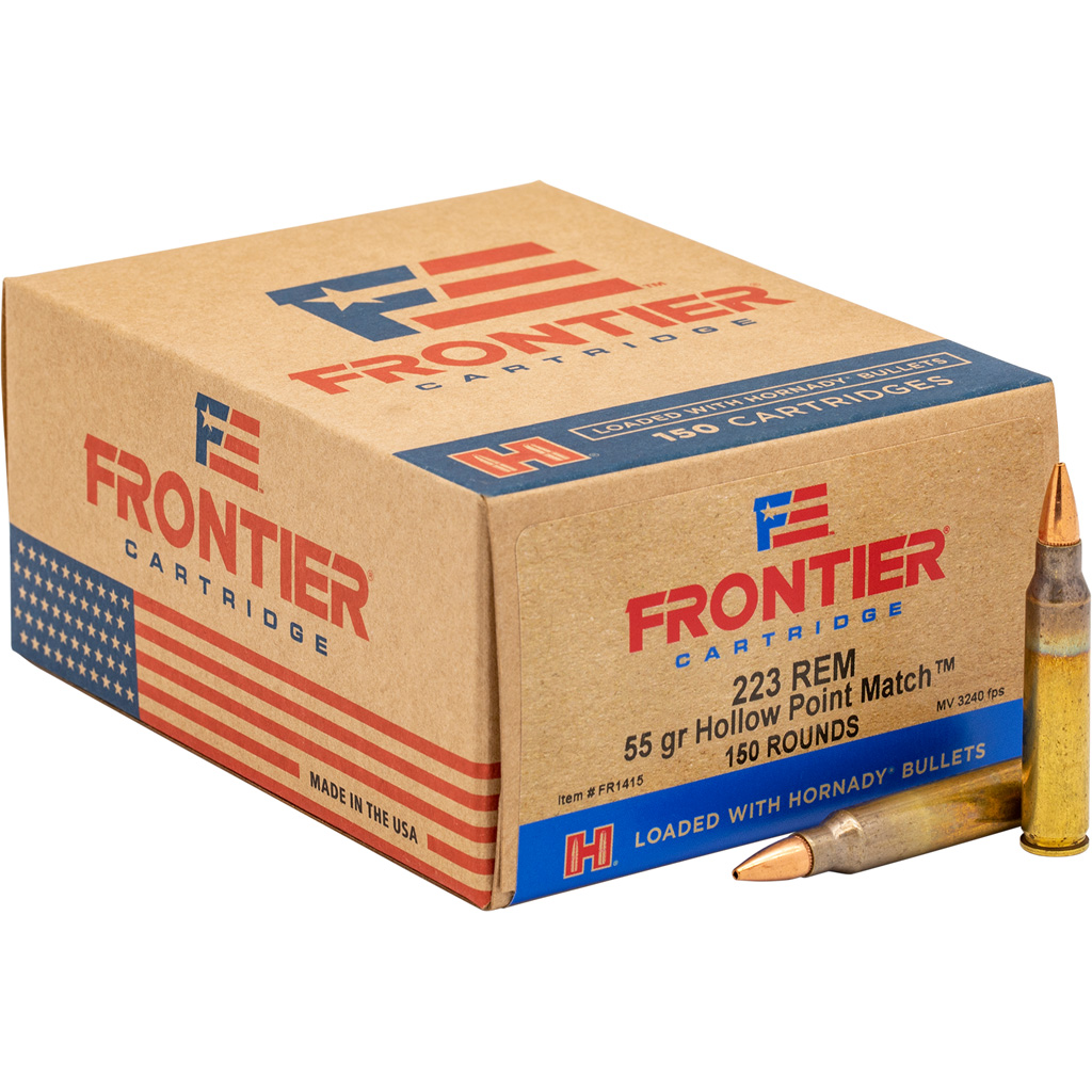 Hornady Frontier Rifle Ammo 223 Rem. 55 gr. HP 150 rd.