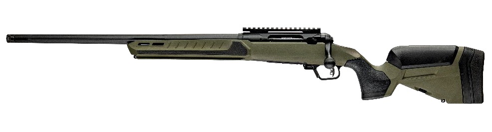Savage Arms 32648 110 Core Predator Full Size 6mm ARC 10+1 22" Medium Heavy Fluted Barrel, Arca Rail Forend, Hunter Green AccuStock w/AccuFit V2 Synthetic Stock, Left Hand