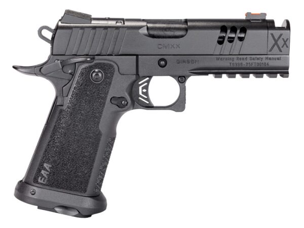 Girsan 395065 Witness2311 CMXX 9mm Luger 17+1 4.25" Black Ported w/Integral Compensator Bull Barrel, Black Steel Lightening Cut/Optic Ready/Serrated Slide, Black Polymer Frame w/Beavertail & Picatinny