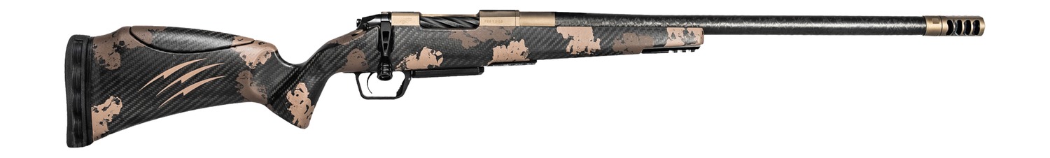 Fierce Firearms RIVSCX300PRC22BDS Carbon Rival XP 2.0 300 PRC 22" Smoked Bronze Cerakote Stainless Steel Spiral Fluted Barrel & Drilled & Tapped Receiver, Desert Shadow Camo Adj Comb Carbon Fiber Stoc
