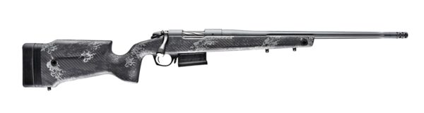 Bergara Rifles B14S7515 B-14 Crest 25 Creedmoor 5+1 20" Sniper Gray Cerakote Fluted Threaded Barrel & Steel Drilled & Tapped Receiver, Fixed Carbon Fiber w/Black & Gray Sponge Accents Stock, Right Han