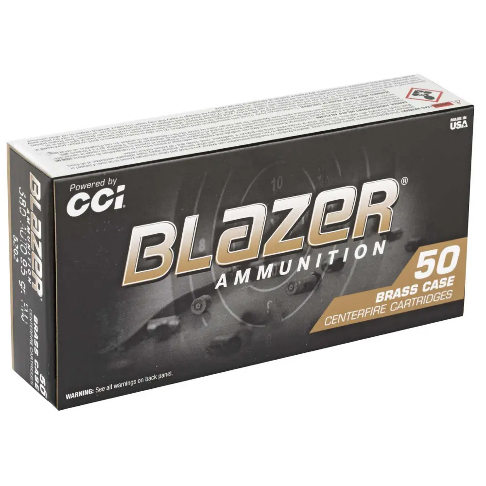 CCI 380 AUTO 95 FMJ BLAZER BRASS 50 RD/BX 20 BX/CS