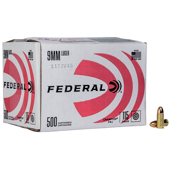 FED CHAMPION 9MM 115GR FMJ 500/1 (180)