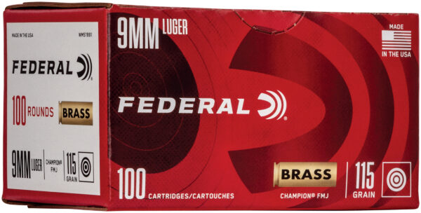 FED CHAMPION 9MM 115GR FMJ 100/5