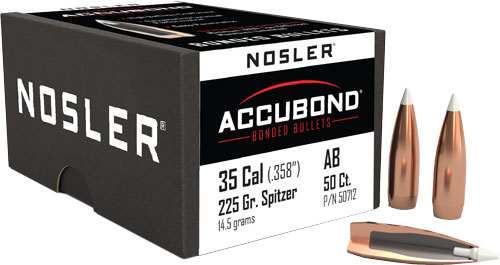 NOSLER BULLETS 35 CAL .358 - 225GR ACCUBOND 50CT