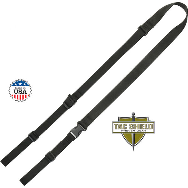2 Point Web Loop Sling with Fast Adjust Black 1 1/4in
