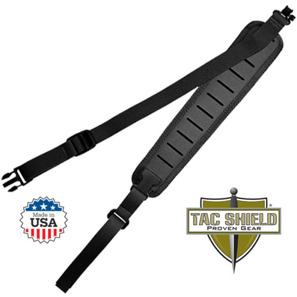 Precision Rifle Sling Hands Free 1.25 inch Tac-Grip Padded with Stud Quick Detac
