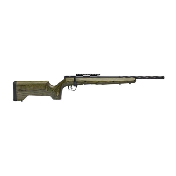 Savage Arms B22 Timber Tactical Rifle .22 WMR 9rd Magazine 18" Threaded Spiral Barrel Green Laminate Stock