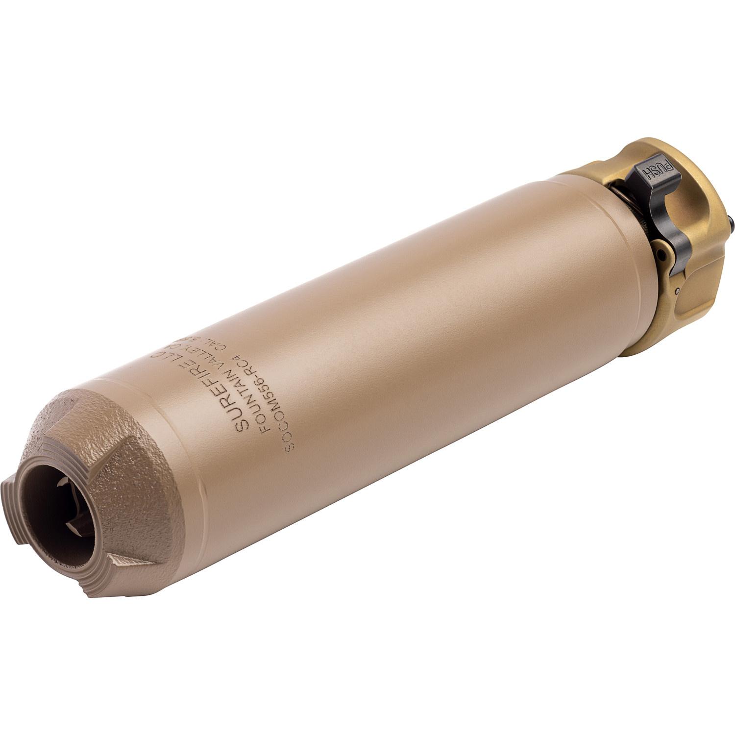 Surefire SOCOM RC4 Quick Attach Low Back Pressure Suppressor 5.56/.223 5.5" Dark Earth