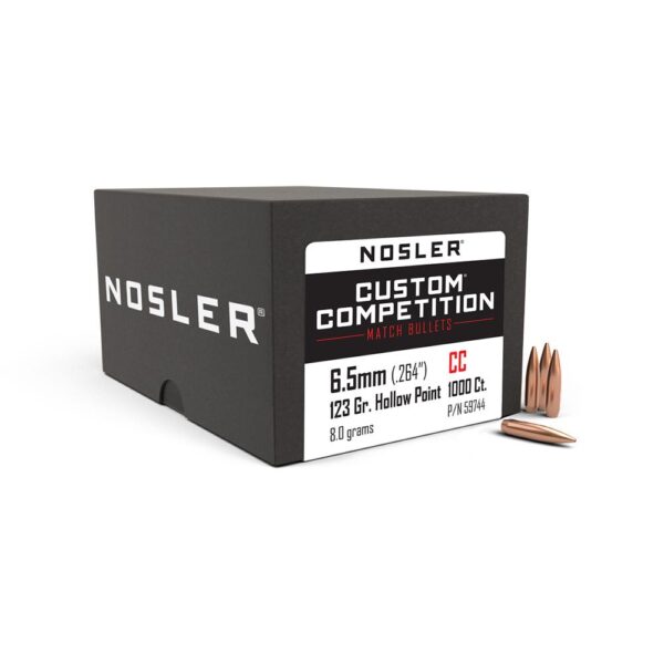 Nosler Custom Competition Rifle Bullets 6.5mm .264 123 gr HPBT 1000/ct