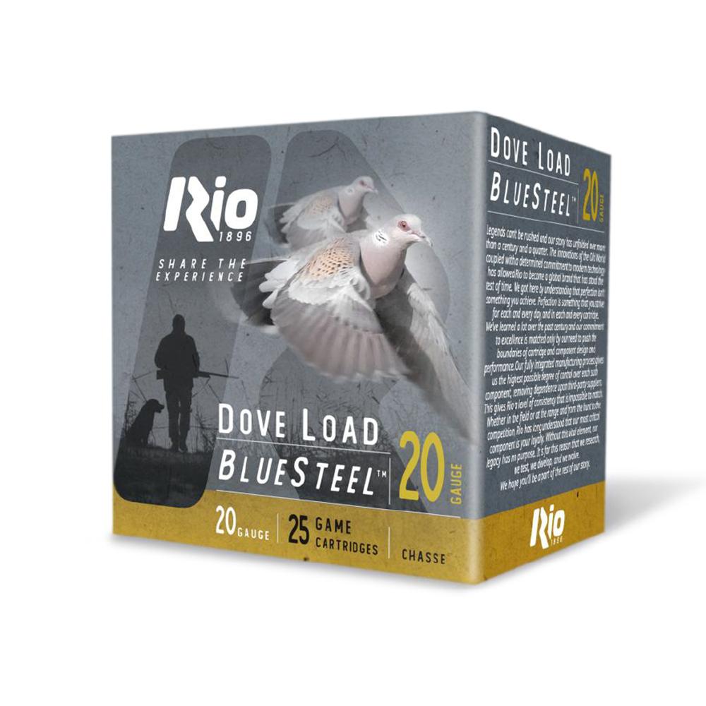 Rio Bluesteel Dove Load Shotshells 20 ga 3" 1oz #6 1350 fps 25/ct