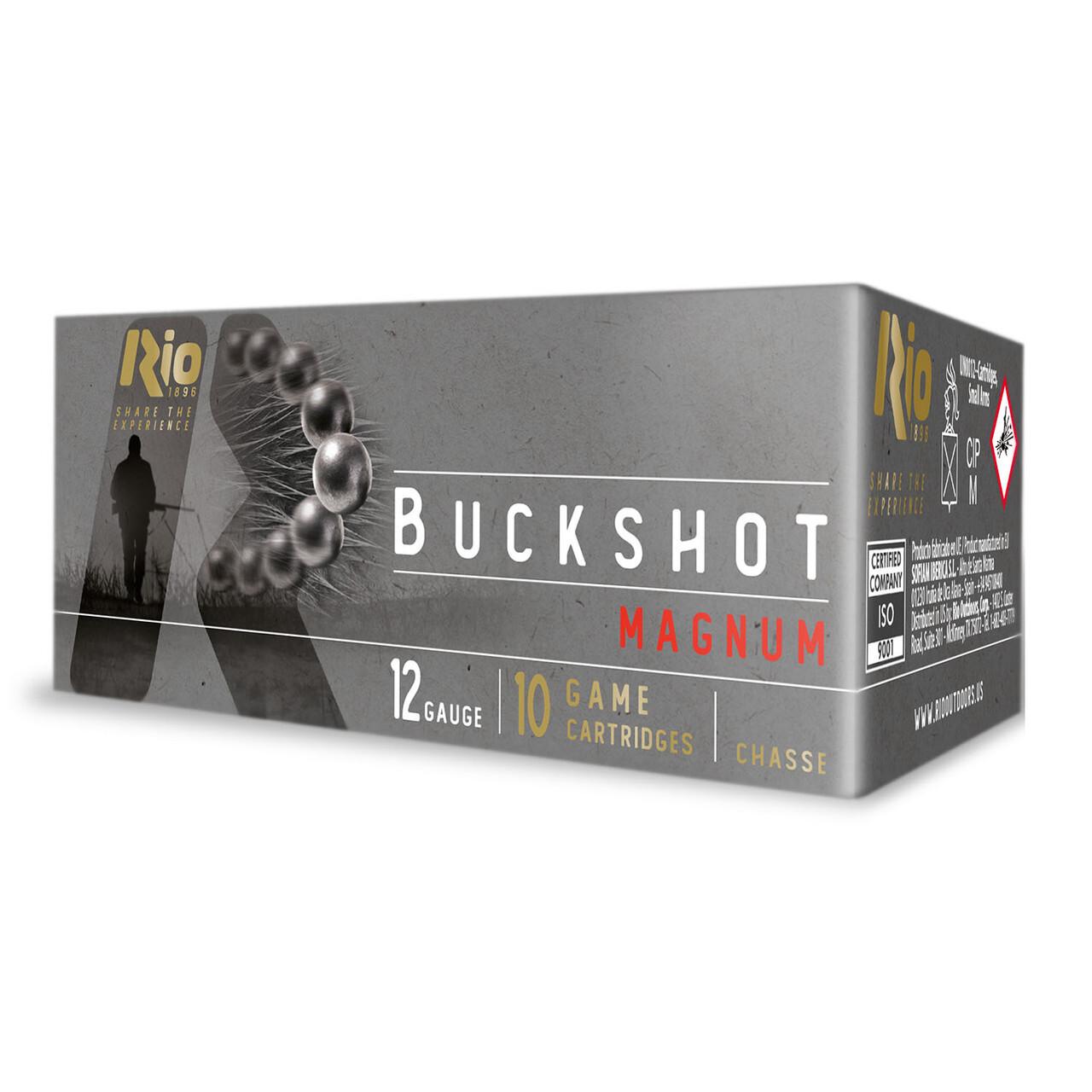 Rio Royal Buck 15P 3'' Magnum Buck Shotshells 12ga 3" 15plts 1200 fps #00 10/ct