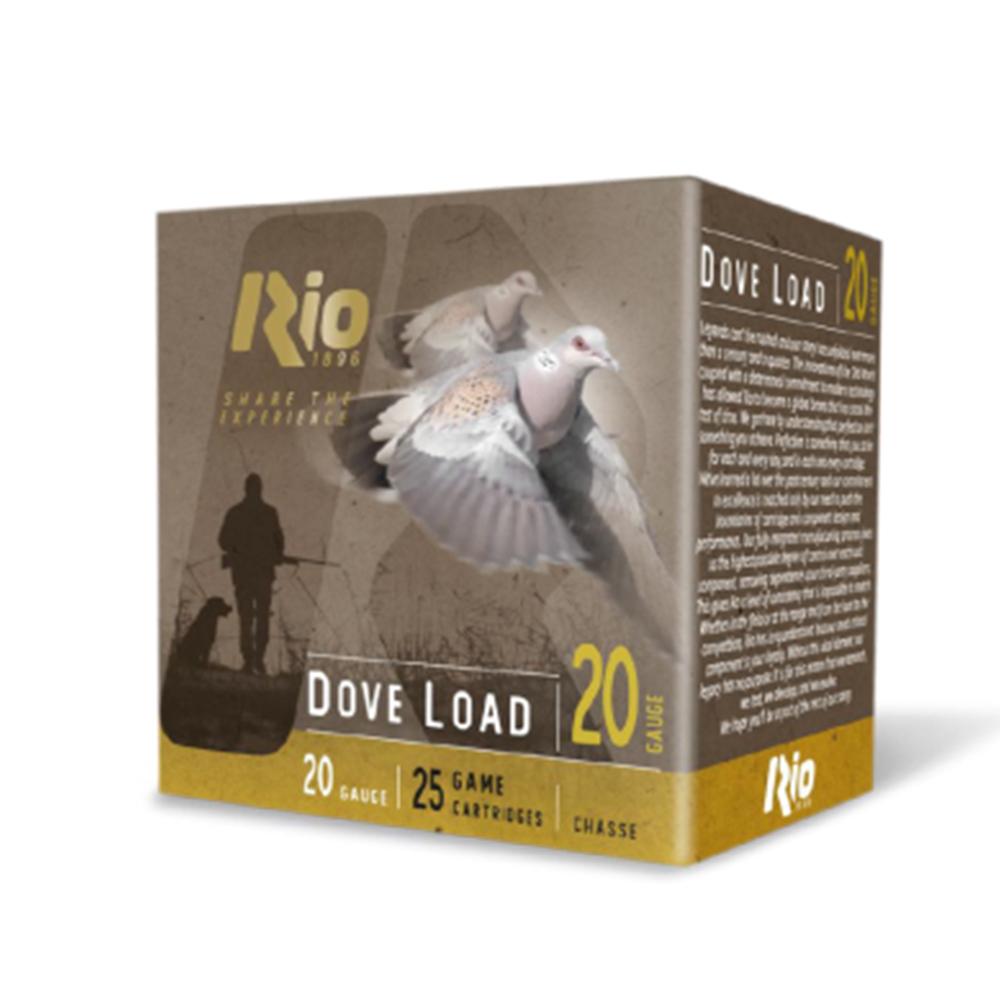 Rio Dove Load Shotshells 20 ga 2.75" 7/8oz #7.5 1250 fps 25/ct