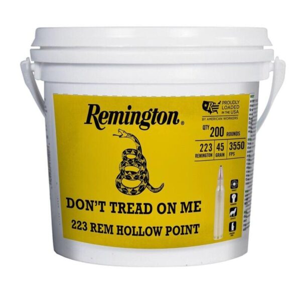 Remington UMC 250th Anniversary "Don't Tread On ME" Ammunition .223 Rem 45gr JHP 3550 fps 200/ct