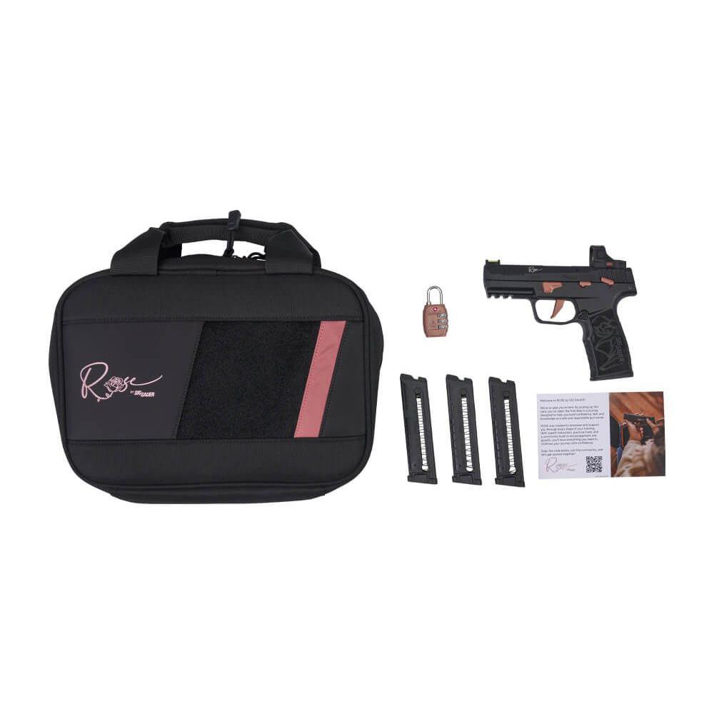 Sig Sauer P322 Rose Romeo RS Handgun .22 LR 10rd Magazines (3) 4" Barrel Black with Rose Savior Gun Bag