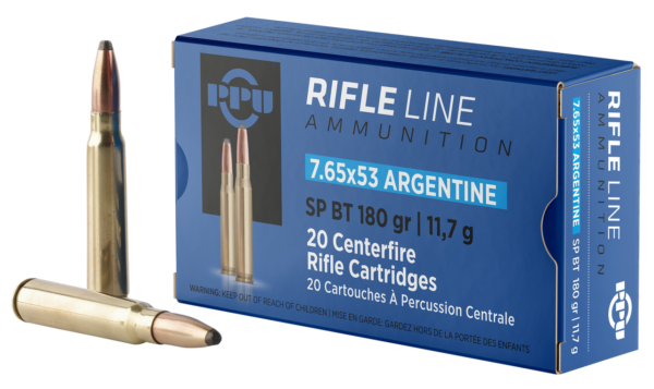 PPU 7.65X53 ARGENTINE SP 180GR 20RD BOX 10 BOXES PER CASE