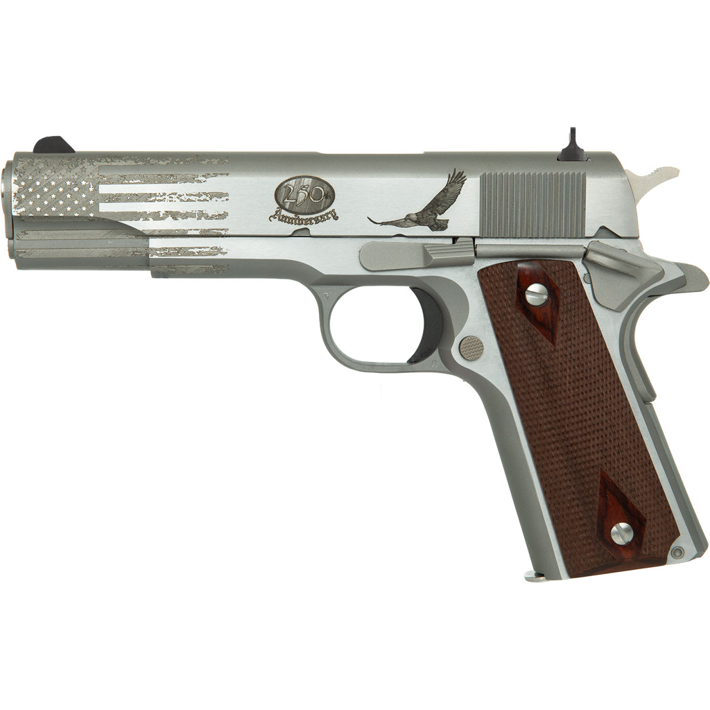 Colt 1911 Liberty 250th Pistol 45 ACP 5 in. Stainless w/250th Engraving 8 rd.