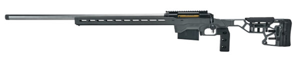 Savage Arms 57708 110 Elite Precision 338 Lapua Mag 5+1 30" Matte Stainless, Matte Black Rec, Gray Cerakote Adjustable MDT ACC Aluminum Chassis Stock, Left Hand (MB Not Included)