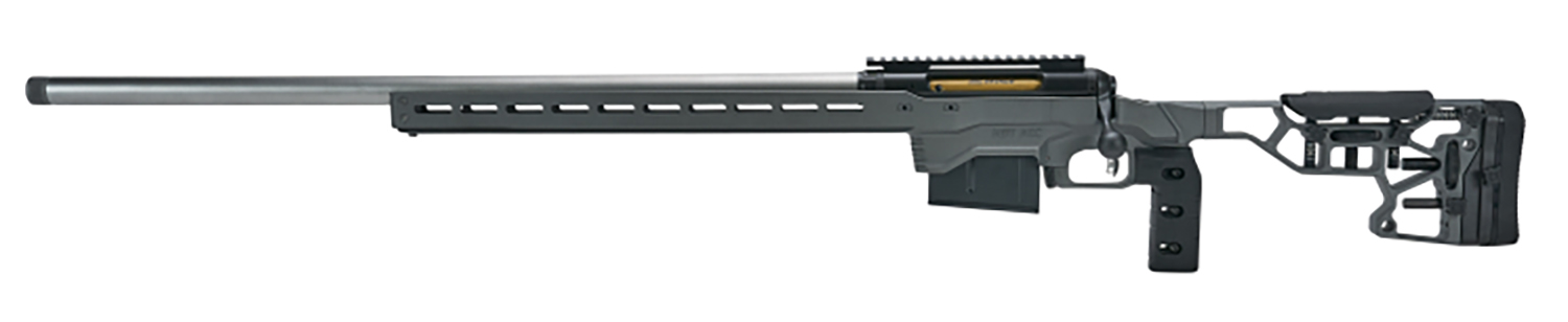 Savage Arms 57708 110 Elite Precision 338 Lapua Mag 5+1 30" Matte Stainless, Matte Black Rec, Gray Cerakote Adjustable MDT ACC Aluminum Chassis Stock, Left Hand (MB Not Included)