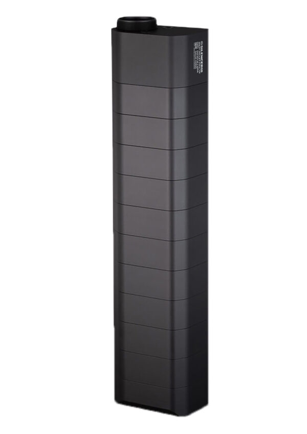 SilencerCo SU823 Salvo 12  2.21" x 2.96" Black Aluminum/Stainless Steel