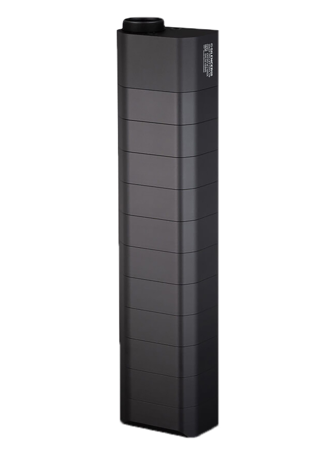 SilencerCo SU823 Salvo 12 2.21" x 2.96" Black Aluminum/Stainless Steel