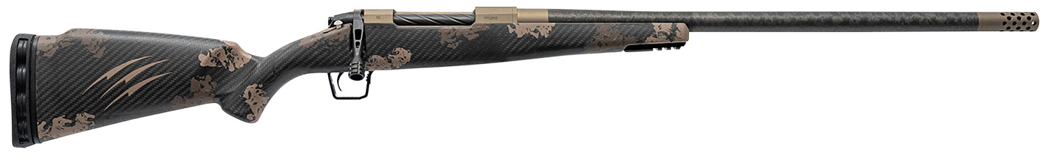 Fierce Firearms ROG7PRC24BRS Carbon Rogue  Full Size 7mm PRC 3+1 24" Hand Lapped/Match Grade Threaded Barrel, Smoked Bronze Cerakote Steel Receiver, Sonora Ambush Camo Fierce Rogue Carbon Fiber Stock