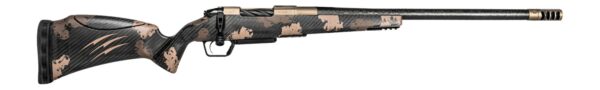 Fierce Firearms RIVSCX65PRC22BDS Carbon Rival XP 2.0 6.5 PRC 22" Smoked Bronze Cerakote Spiral Fluted Stainless Steel Barrel & Drilled & Tapped Receiver, Desert Shadow Camo Adj Comb Carbon Fiber Stock