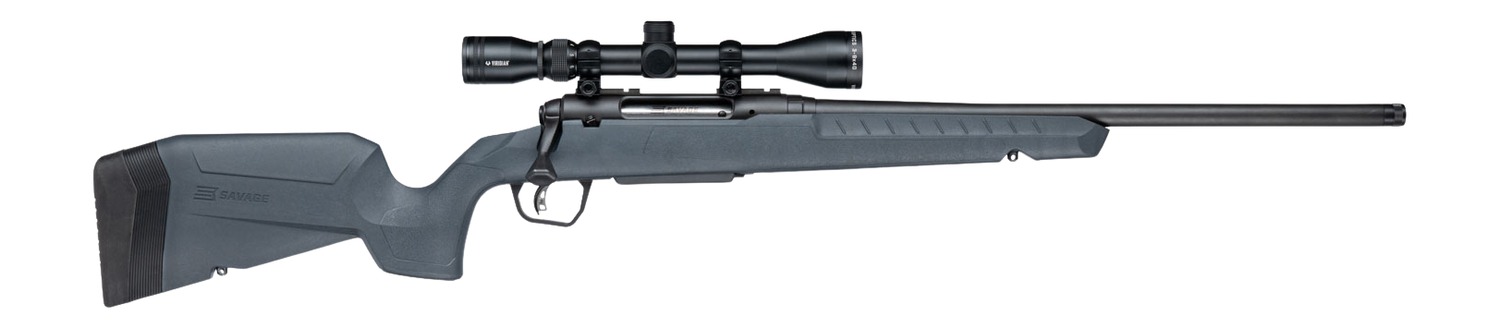 Savage Arms 33181 Axis 2 XP 270 Win 4+1 20" Matte Black Carbon Steel Threaded Barrel & Drilled & Tapped Receiver, Gray Synthetic Fixed w/Pistol Grip Stock, 3-9x40mm Duplex Scope, Right Hand