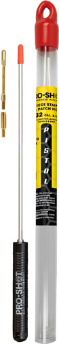 PRO SHOT STAINLESS 1PC PISTOL - CLEANING ROD 8" .22 CAL & UP