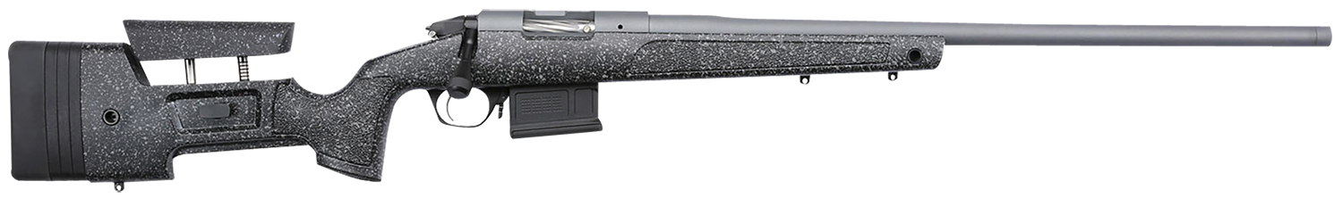 Bergara Rifles BPR2065MC Premier HMR Pro 6.5 Creedmoor 5+1 24" Threaded Barrel, Tactical Gray Cerakote, Black with Gray Fleck Stock