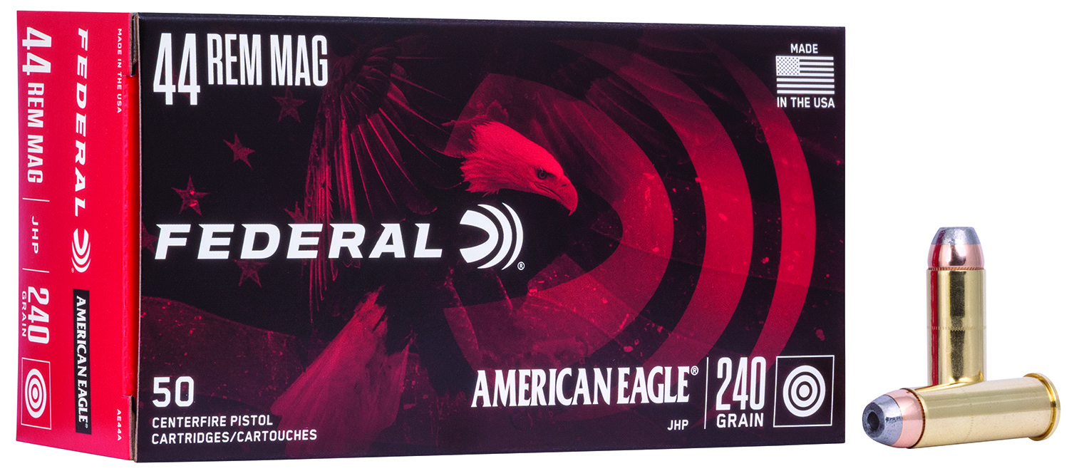 Federal AE44A American Eagle Handgun 44RemMag 240gr Jacketed Hollow Point 50 Per Box/20 Case
