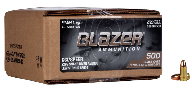 BLAZER BRASS 9MM 115GR FMJ 500/1 (120)