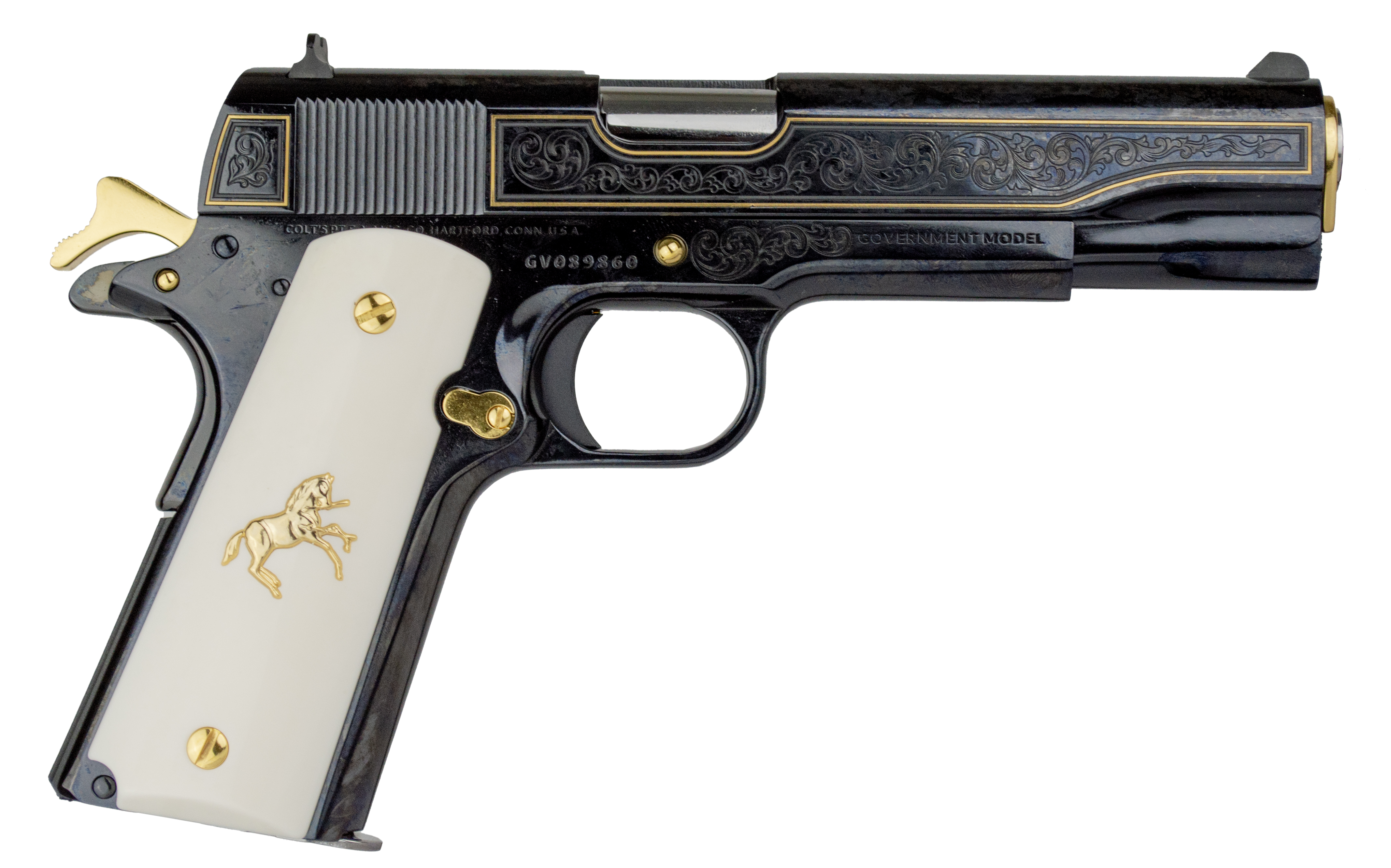 Colt 1911 Classic .38 Super Engraved Pistol - Colt