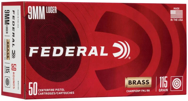 FED CHAMPION 9MM 115GR FMJ 50/20