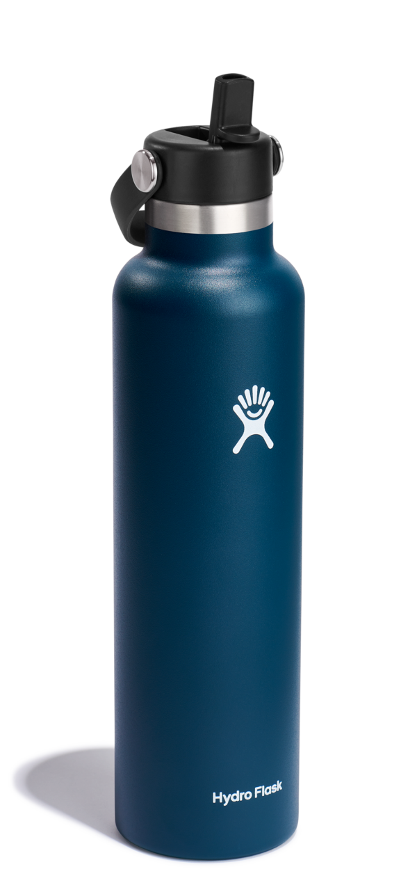 Standard Mouth 24oz Insulated Water Bottle w/ Flex Straw