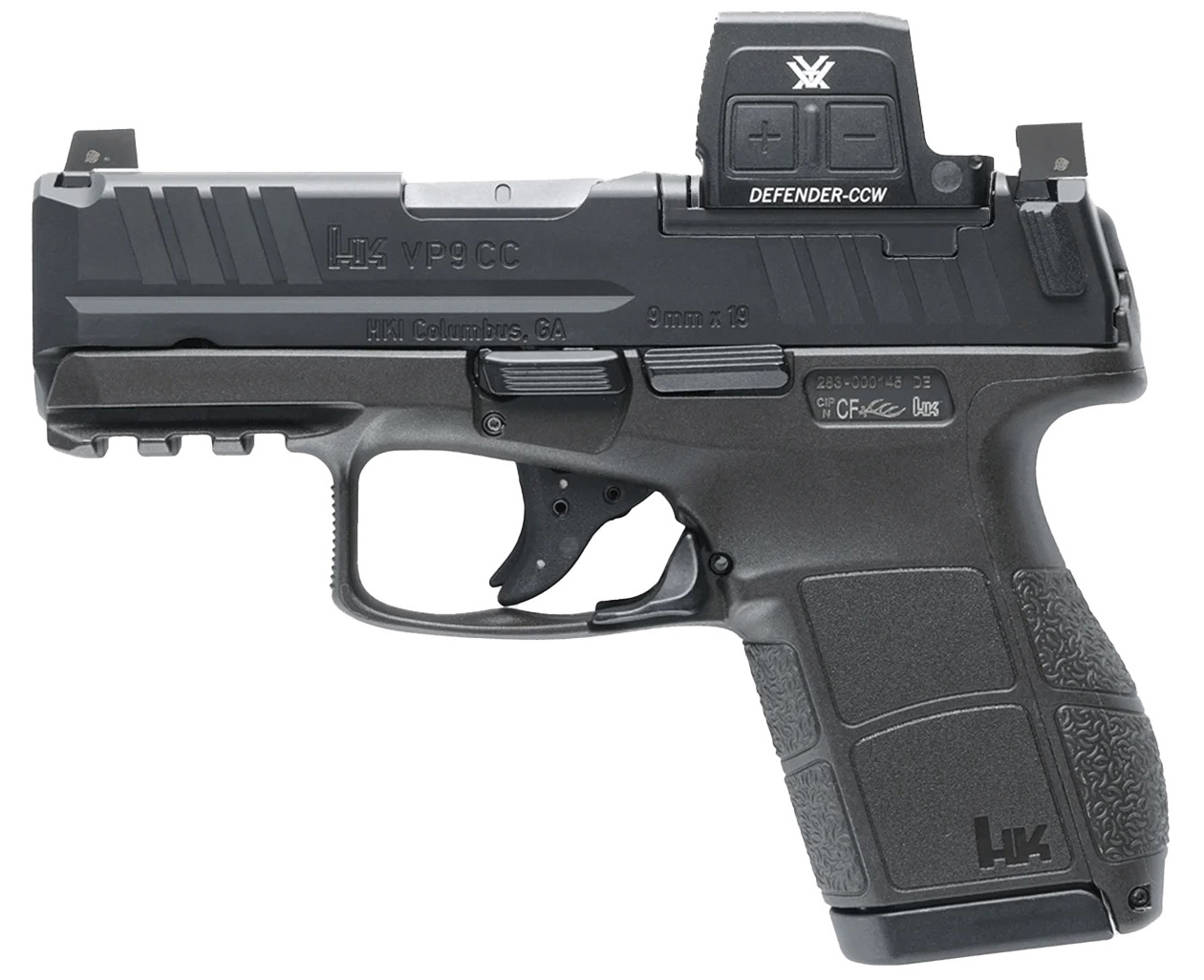 HK VP9CC OE 9MM 3.15 DEFENDER CCW 2 10RD