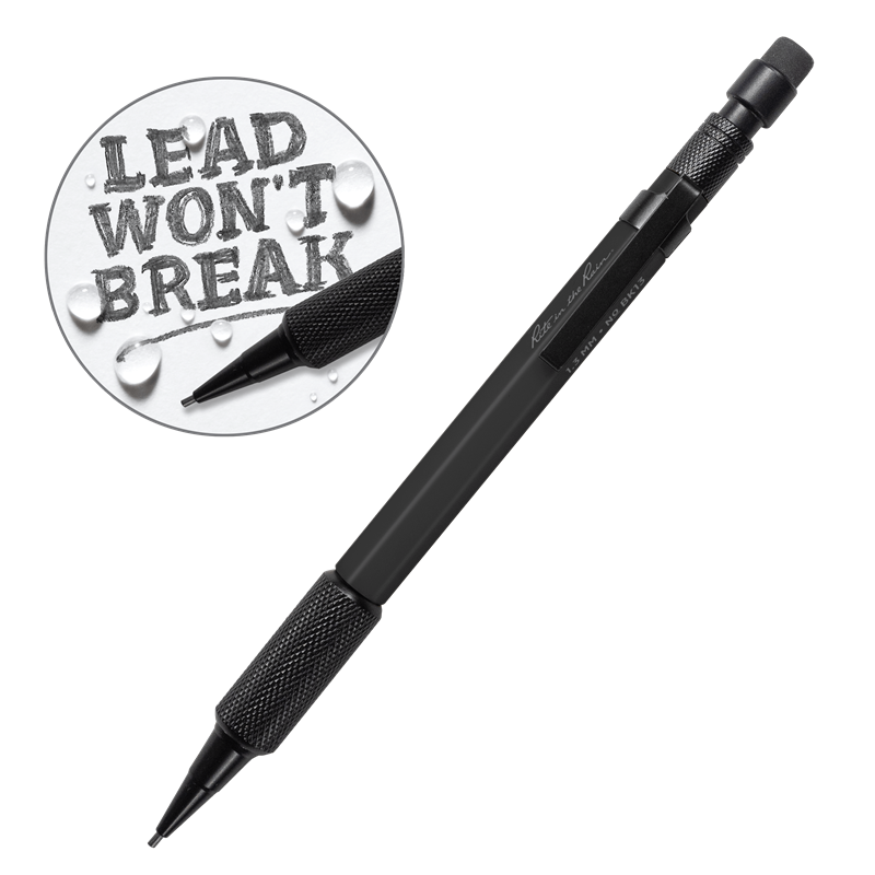 Mechanical Clicker Pencil - Black Pen with 1.3mm Black Lead