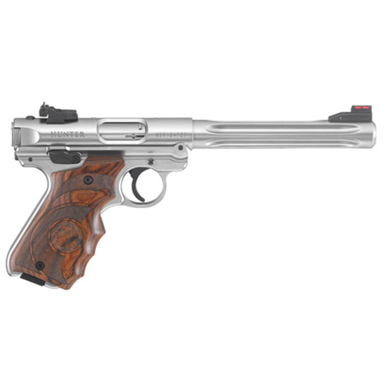 RUG MARK IV TARGET 22LR 6.88 FLTD SS WOOD FOS 1