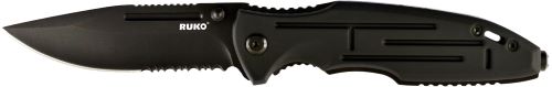 RUKO FOLDER SPRING ASSIST - 3.25" ALUMINUM BLACK HANDLE