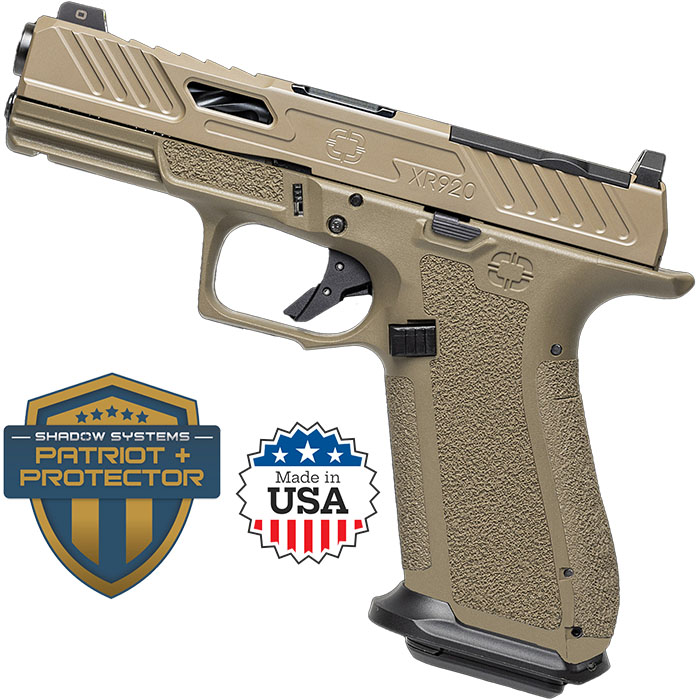 XR920 Elite Slide 9MM 4 inch barrel 17 Round FDE Night Sights with Black Barrel