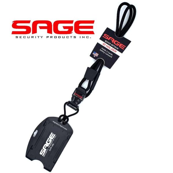 Security Badge Holder Dual Sided and Quick Detachable Black