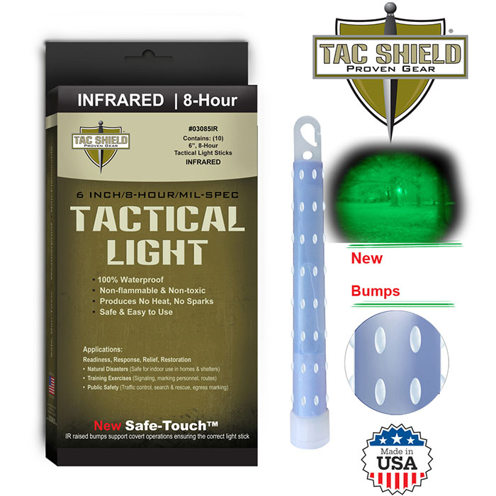 Tactical 8 Hour Light Stick 10 Pack Infrared 6 inch