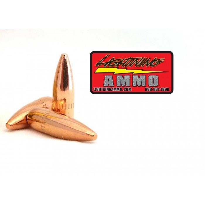 Lightning Ammo Rifle Bullets .22 Cal .224" 55 gr FMJ-BT w/c 500/ct