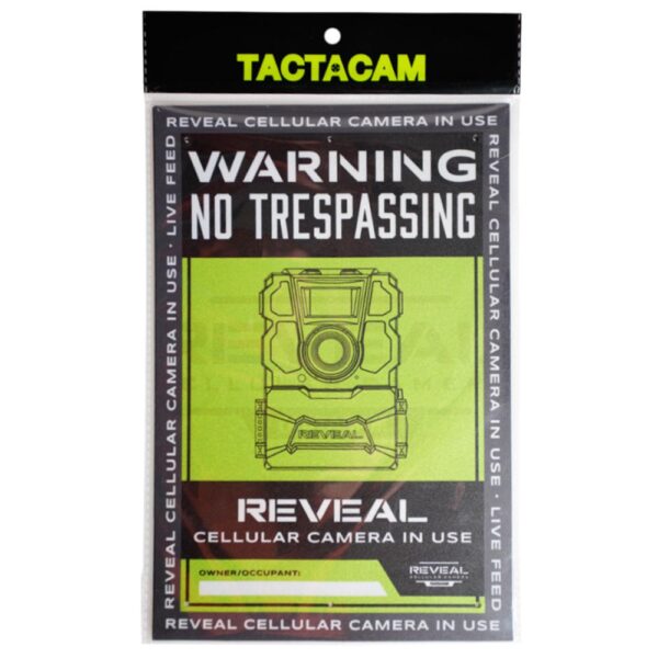 Tactacam No Trespassing Sign 3/ct