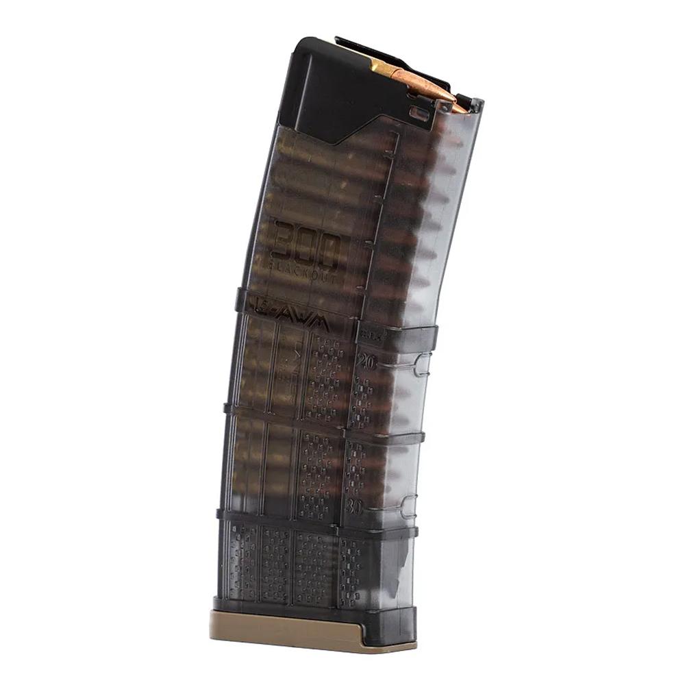Lancer L5AWM Rifle Magazine Translucent Smoke .300 BLK 30/rd