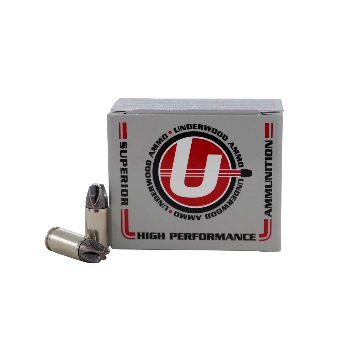 Underwood Ammo Xtreme Defender Handgun Ammunition 9mm Luger 90 gr Solid 1400 fps 20/ct